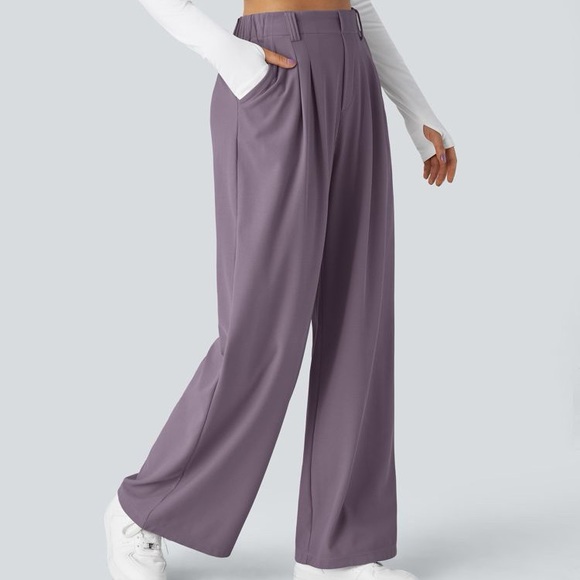 Halara Flex™ High Waisted Pocket Wide Leg Waffle Work Pants size M - Picture 4 of 4